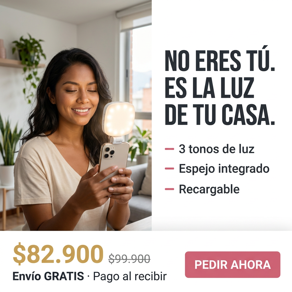 LUZ DE CELULAR CON ESPEJO
