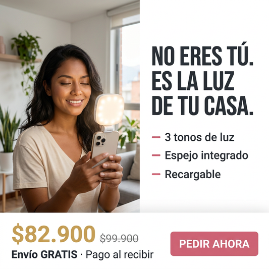 LUZ DE CELULAR CON ESPEJO
