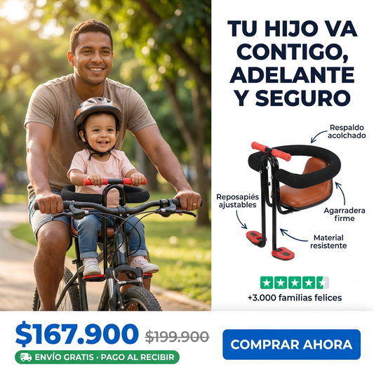 ASIENTO AUXILIAR DE NIÑOS PARA BICICLETA